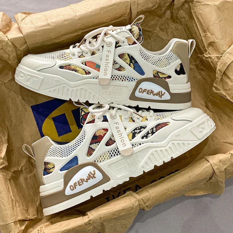 XRUOBE77 Men Chunky Sneakers